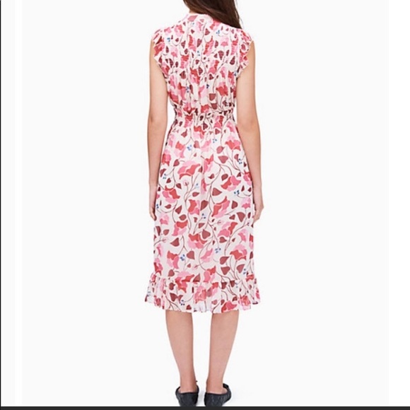 NWT Kate Spade Nouveau Bloom Ruffle hem, tie dress - Picture 3 of 5